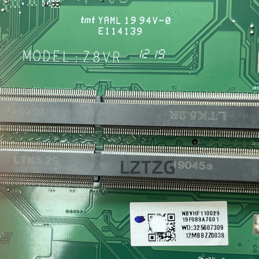 DAZ8VRMB8E0 For Acer Aspire E5-476 E5-476G Laptop Motherboard CPU I5-8250U UMA DDR4 NBVHF11002 100% Test OK