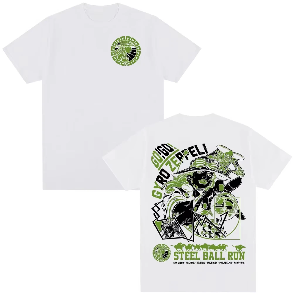 

Anime JoJo Bizarre Adventure T-shirts Gyro Zeppeli Manga Graphic Print T-shirt Men Women Cotton Casual Comfort Oversized T Shirt