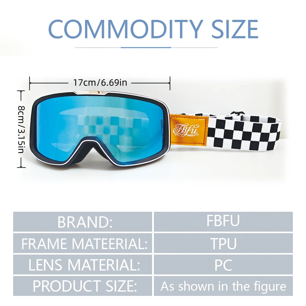 2025 FBFU Leder-Offroad-Outdoor-Ausrüstung, Motorradzubehör, winddicht, staubdicht, für Schneebergsport, Unisex