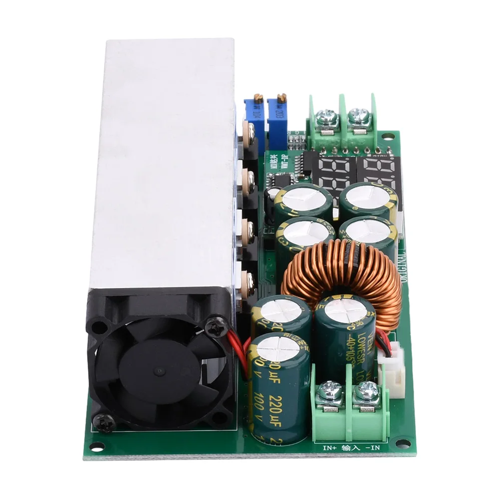 Step-down Power Supply Module DC12-80V to DC2.5V-50V 20A 600W High Power Adjustable Buck Converter With Voltage Display