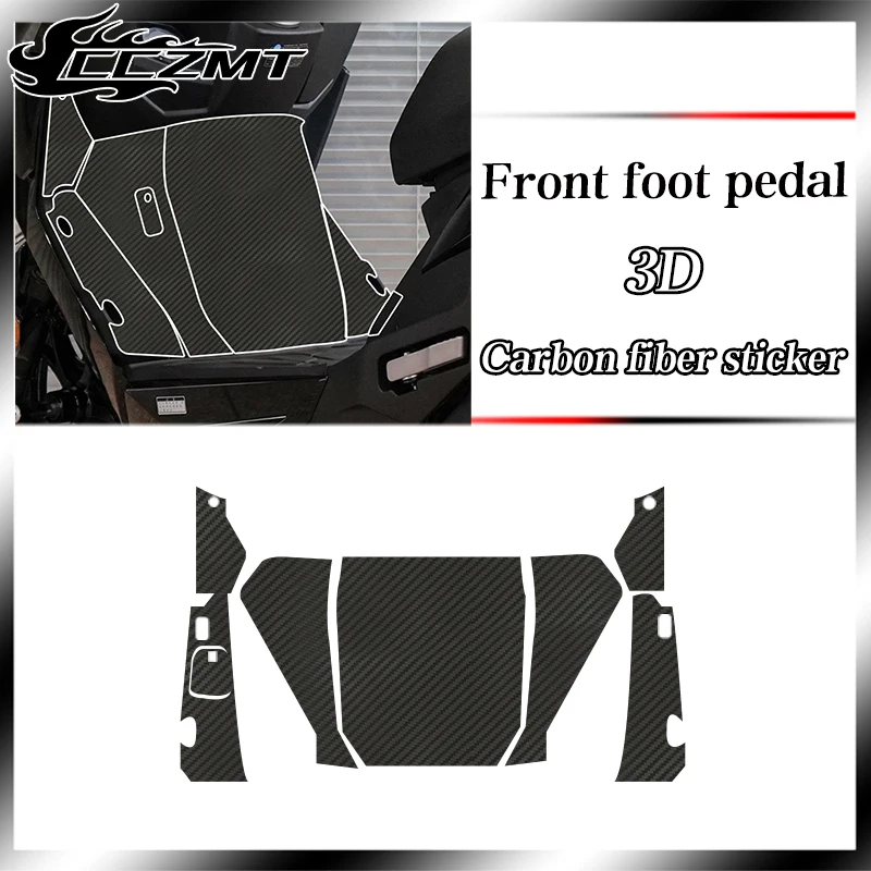 For KYMCO Racing X RKS 150 3D carbon fiber protective sticker film anti fouling kick pedal and anti wear