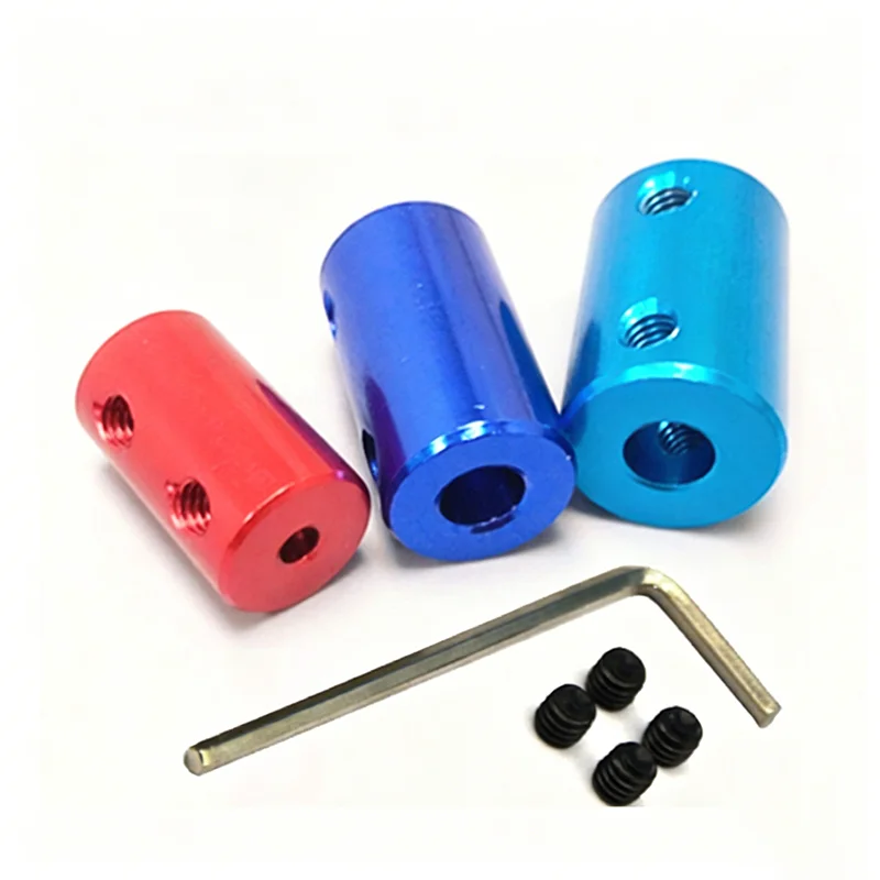 Picture 4: Aluminum Alloy Colored Coupling Length:25mm Specification:3~10 Full Series Rigid Coupling Set Screw Burgundy/Sky Blue/Royal Blue