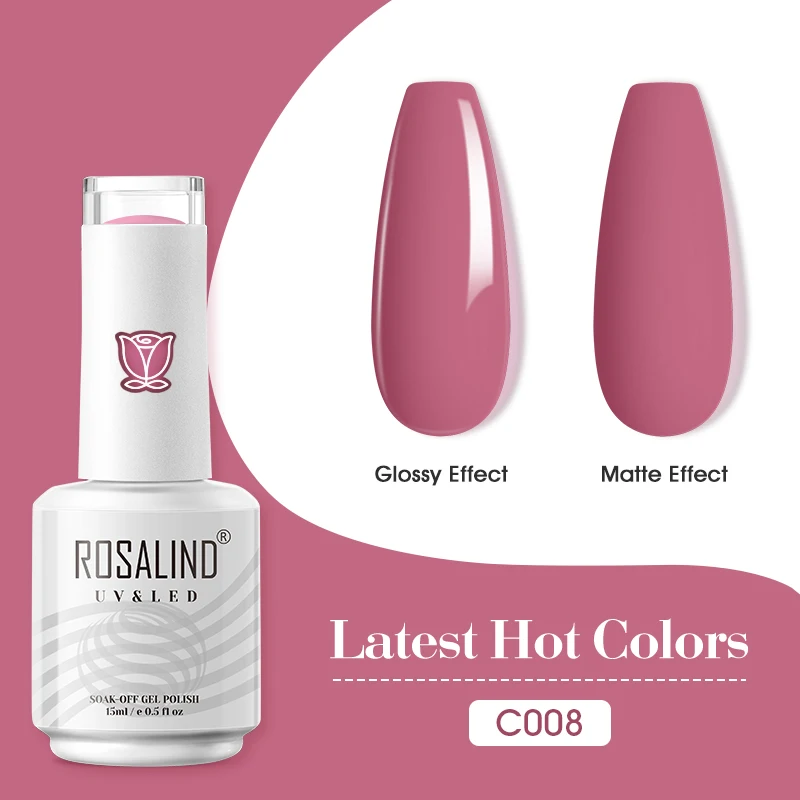 Rosalind ยาทาเล็บเจล15มล. สีผสมชุดสีเขียวหลากสีทาเล็บเจลแอลอีดี/ฐานหลอดไฟยูวีและท็อปสำหรับการออกแบบเล็บ