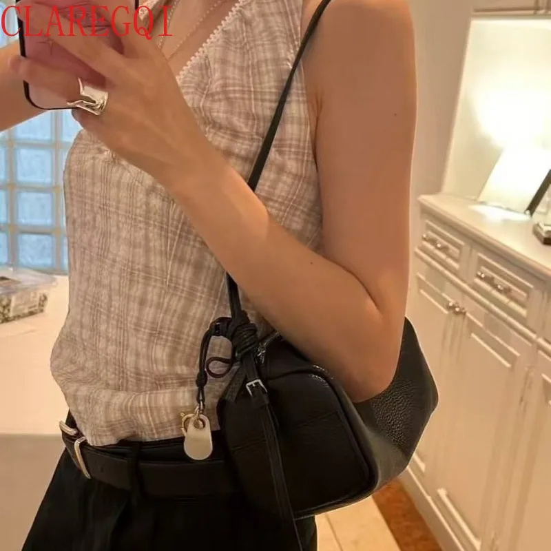 CLAREGQI Hot Style Suede Commuting Shoulder Bag Women LargeCapacity  Cowhide Handbagger Fashion DailyLife Leather Bags Women
