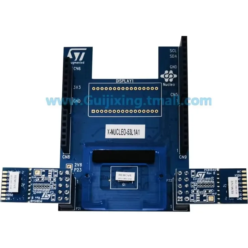 The off-the-shelf P-NUCLEO-53L1A1 VL53L1X long range sensor consists of two development boards, Nucleo-f401re and X-NUCLEO-53L1A