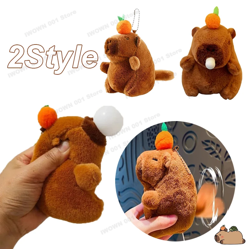 

Spit Bubble Capybara Plush Keychain Capybara Pendant Plush Toy Bag Pendant Doll Gift Pendant Cute Car Keychain