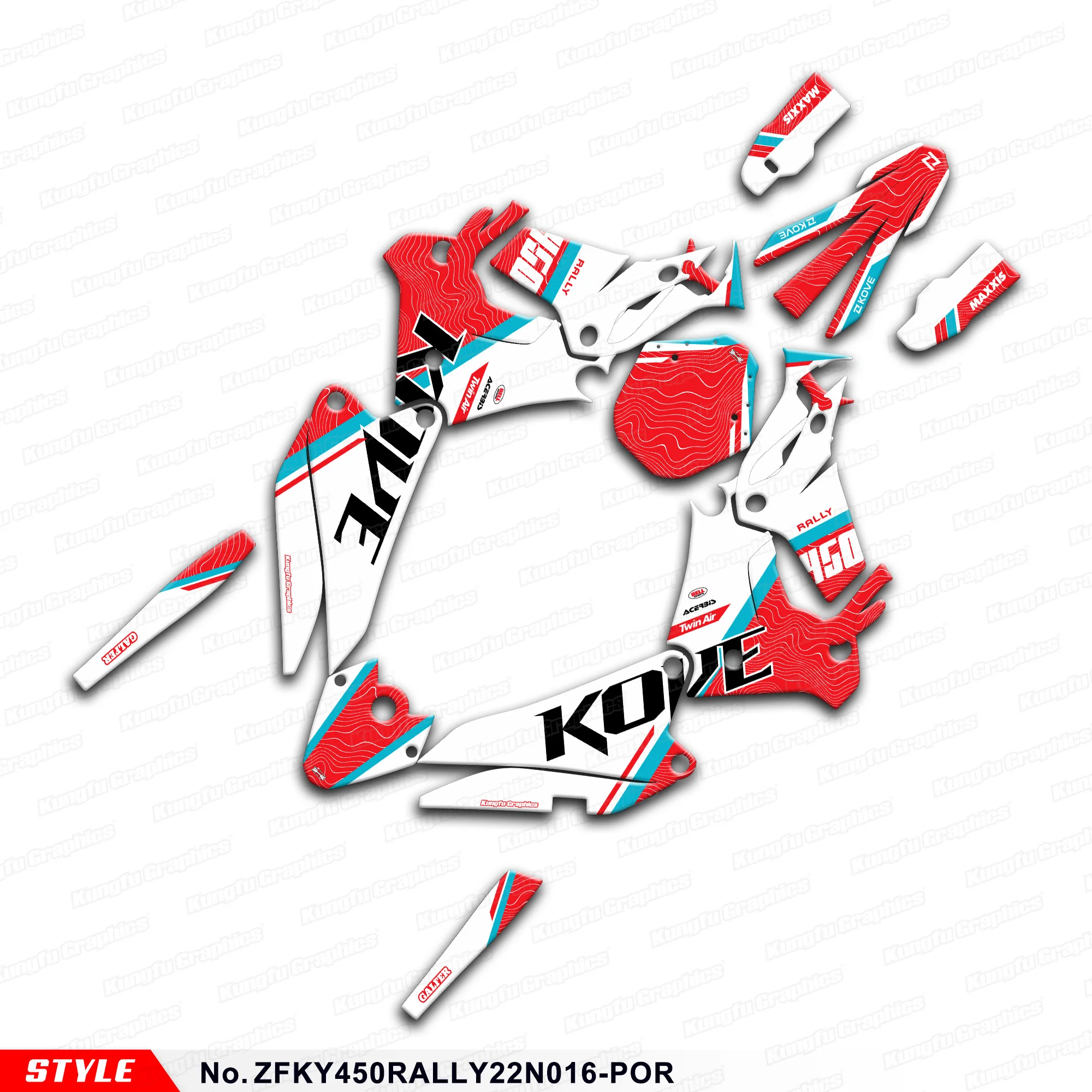 

Наклейки на мотоцикл JY RACING, клейкие наклейки для KOVE 450 Rally 2022 2023 2024, рестайлированные, ZFKY450RALLY22N016-POR