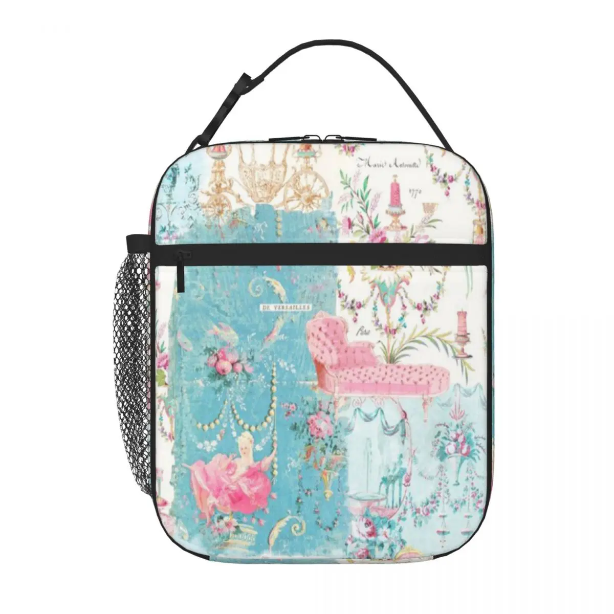 Hot Sale Marie Antoinette Versailles Tattered And Torn Art Print Oversized Insulated Food Bag Lawn Dining Lightweight Lunch Bag
