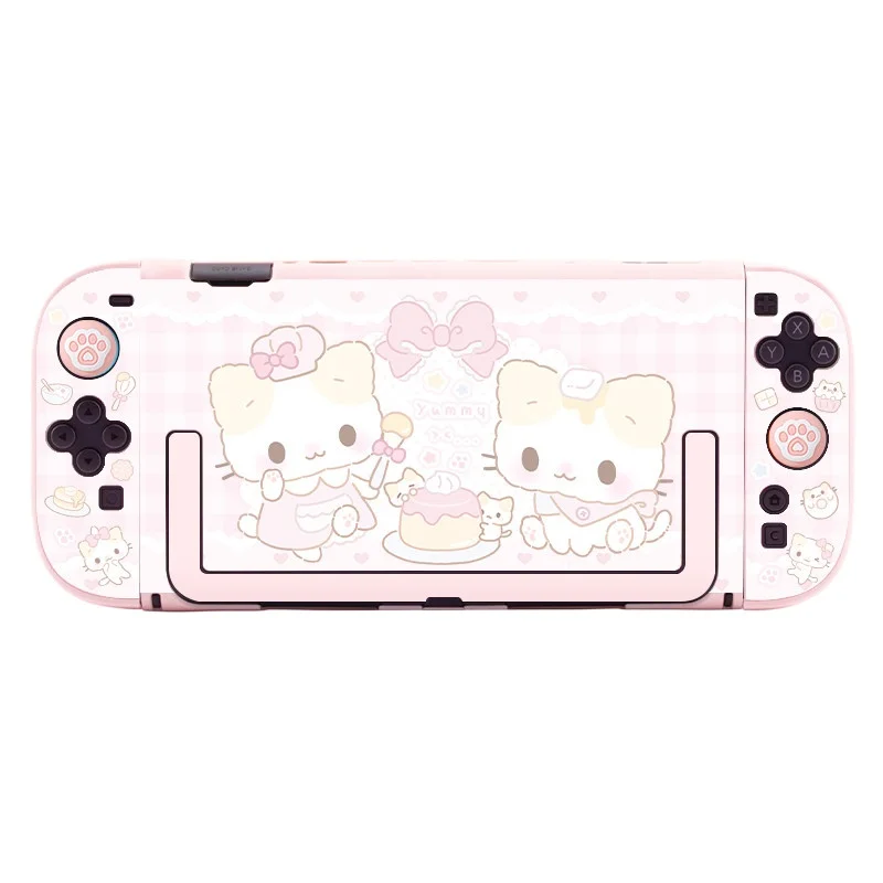 Kawaii Cute Pink Switch 2 Hard Case for Nintendo Switch Lite Console Dockable NS OLED Joy-Con Controller Soft Shell Dock Cover