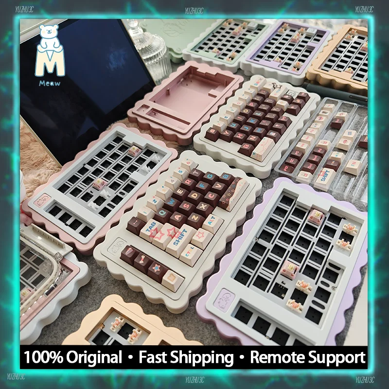 

Механическая клавиатура SODA Soda Biscuit Split, трехрежимная, алюминиевая, с ЧПУ, с горячей заменой переключателей, программируемая через VIA, 5-слойный звуковой комплект, 3400 мАч