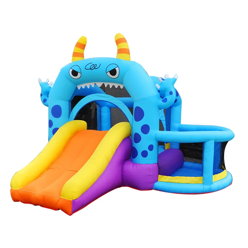 Little Monster Castle Water Children\'s Rock Climbing Slide Home Small Trampoline Parent-child Children Playground Entertainment