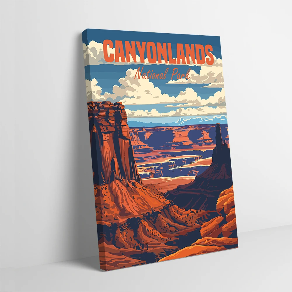 Canyonlands National Park Poster Customizable Printed Canvas Painting Wall Art Gift for Interior Decoration Gaming Decor Room
