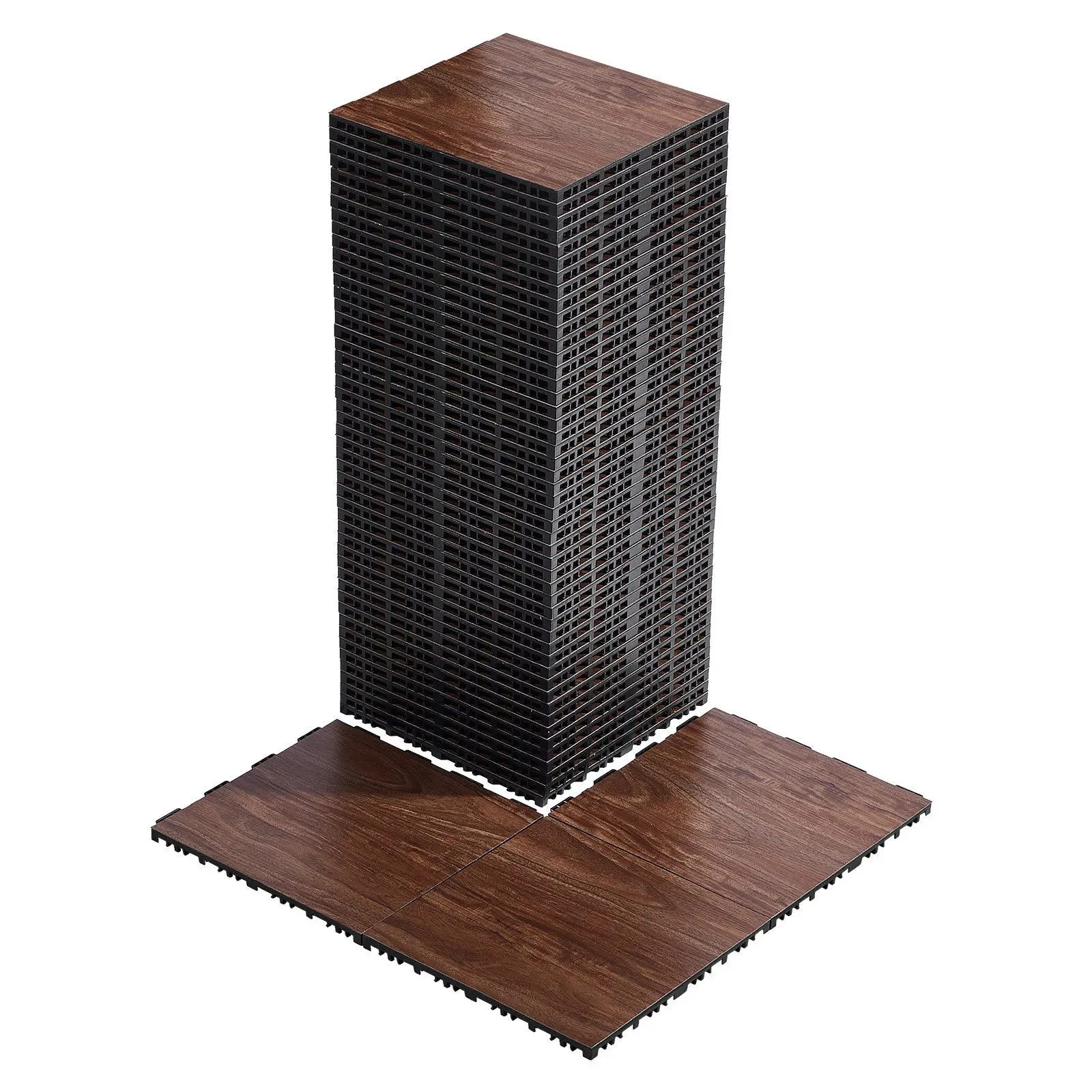 Płytki Dryland do podłogi na siłowni, mata do ćwiczeń dla miłośników tańca, 31,5 x 31,5 cm, 52 sztuki, złączone, PP+PVC