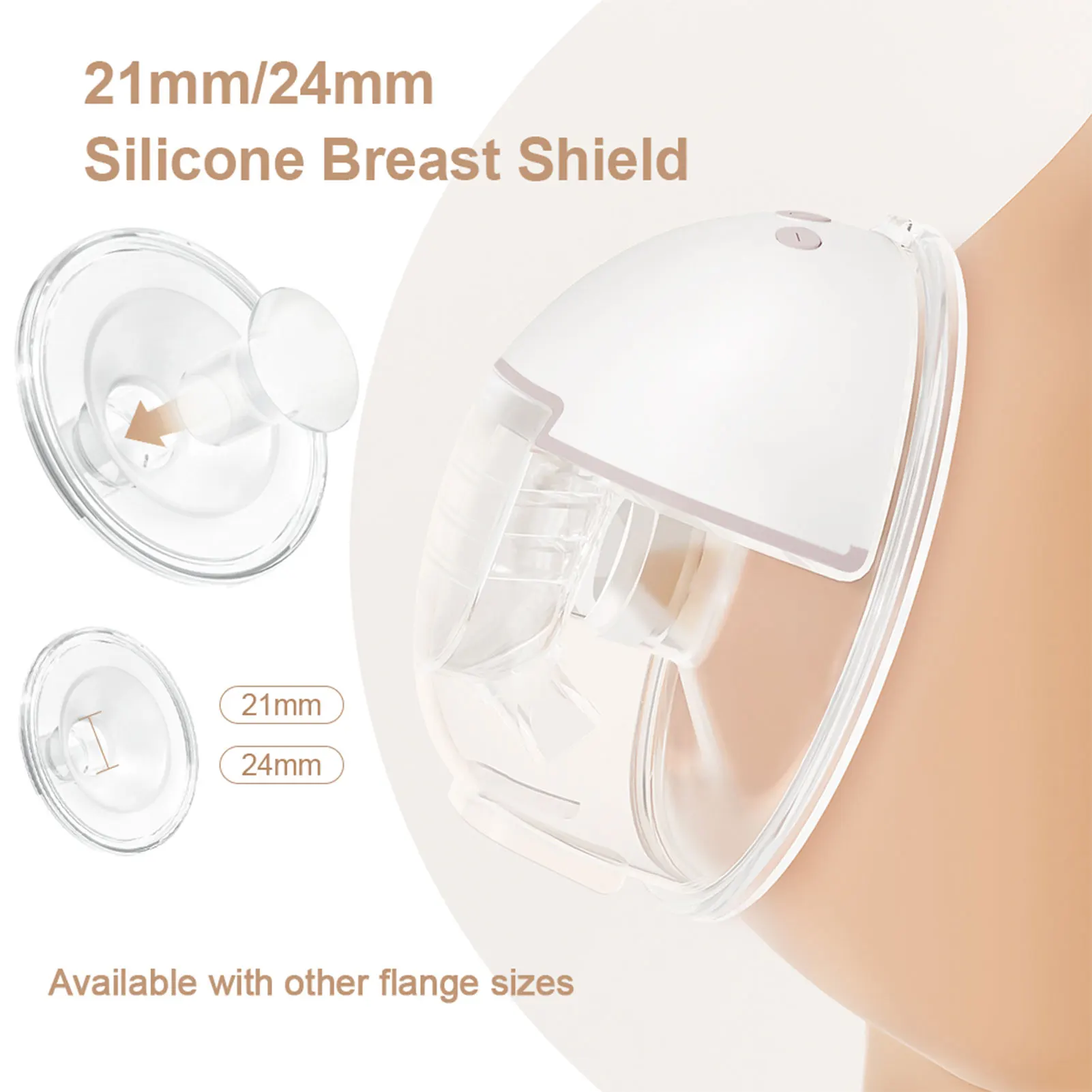 Tiralatte portatile Tiralatte elettrico indossabile con 3 modalità Espressione del latte elettrica efficiente 250 mmHg Forte aspirazione