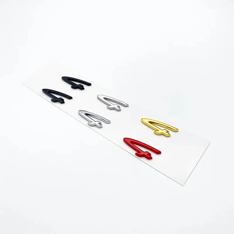 1pcs 3D Color Blocks CarTrunk Rear Sticker 4 Letter Digit Emblem Car Fender Rear Bumper Tail Door Side Sticker Logo Accessories
