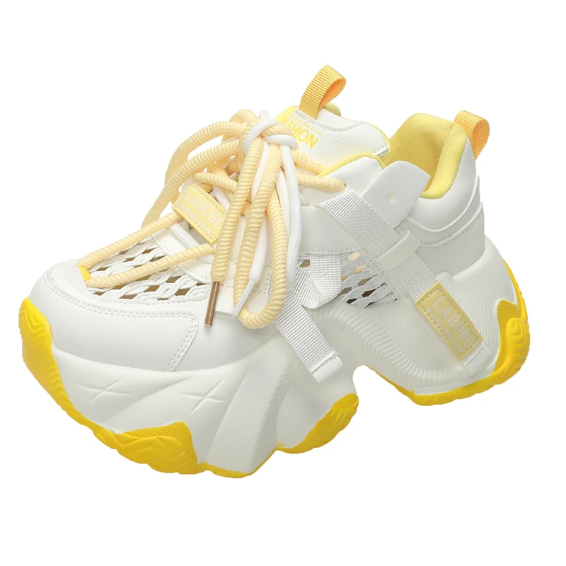 

Новое поступление, женские износостойкие кроссовки на толстой подошве, модная дышащая спортивная обувь для бега, легкие спортивные кроссовки