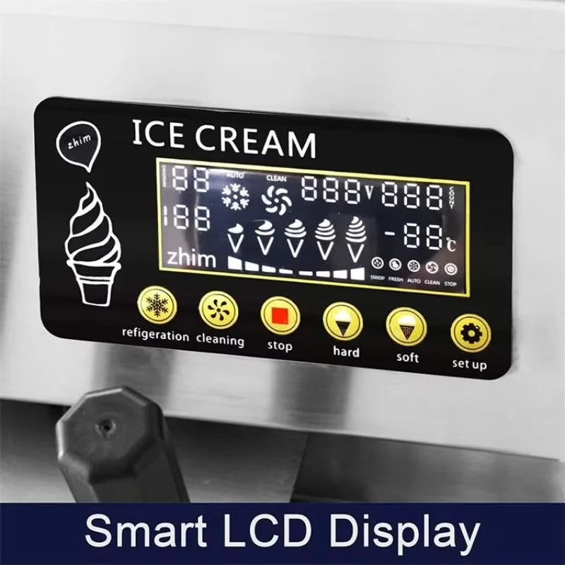Frozen Yogurt Machine 25L/H Fully Automatic Soft Ice Cream Maker Commercial Equipment High Capacity for Ice Cream Truck