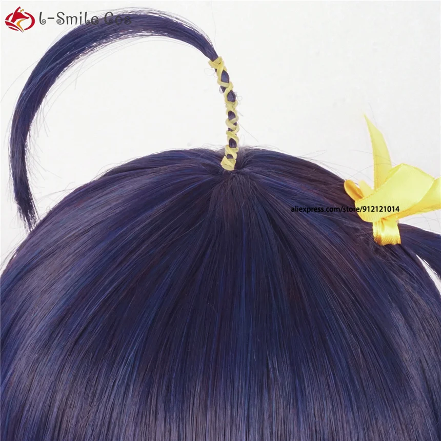 Anime Love, Chunibyo & Other Delusions Takanashi Rikka Cosplay Wig Purple Black Heat Resistant Synthetic Hair Wigs + Wig Cap