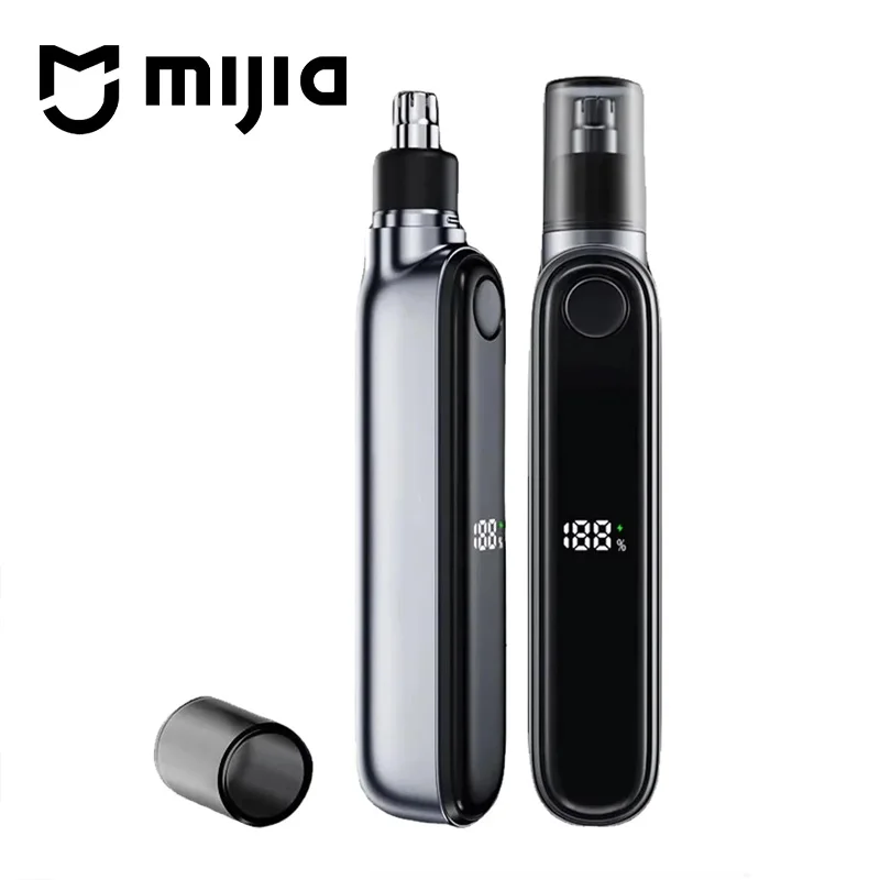 New Mijia Nose Hair Trimmer USB Charging LED Display High Quality Electric Portable Men Mini Nose Hair Clipper view 2