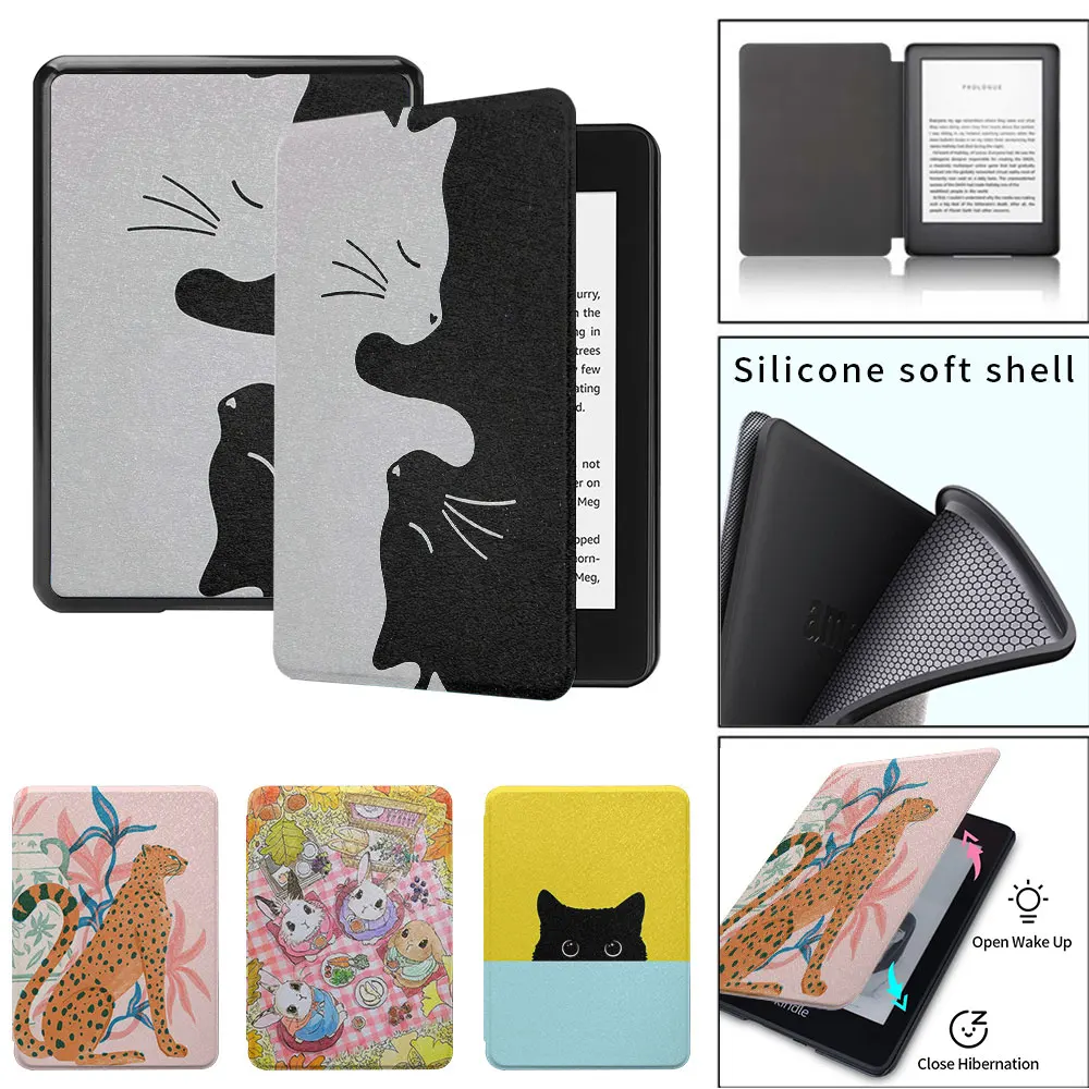 kindle case animal patterns Basic (2022) 6in paperwhite3th Silicone soft shell  funda 2021 11th  8th generation