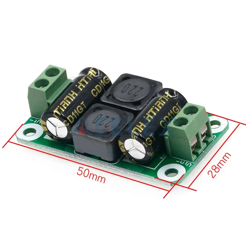 0-50V 4A DC power supply filter board Class D power amplifier Interference suppression board car EMI Industrial control panel a