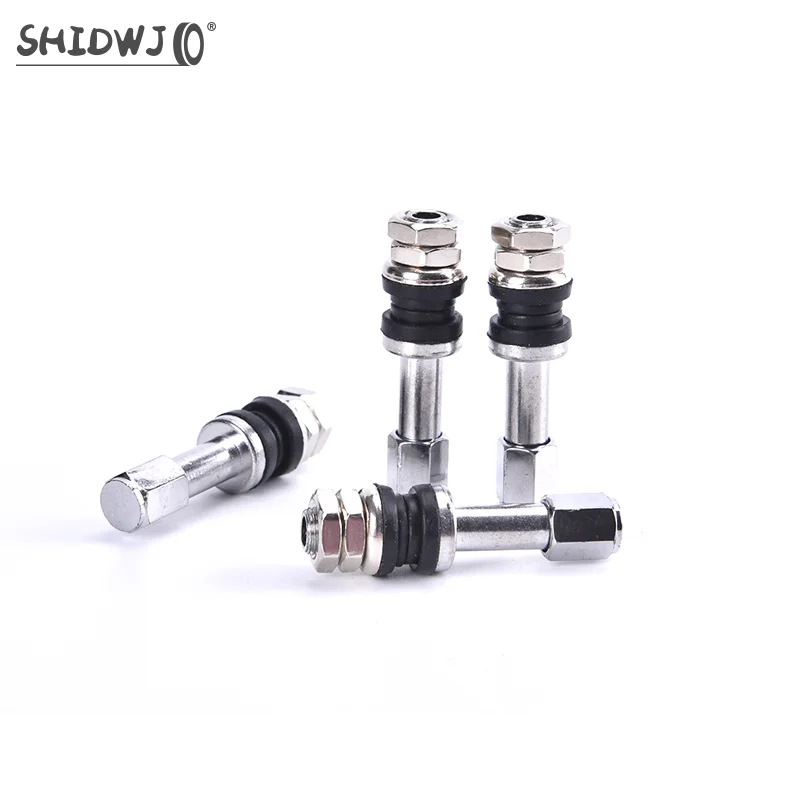 4pcs TR48E Bolt-in Car Tubeless Wheel Tire Valve Stem Dust Cap Cover For Motorcycles Scooter Moped Bicycle Stainless Steel Rims