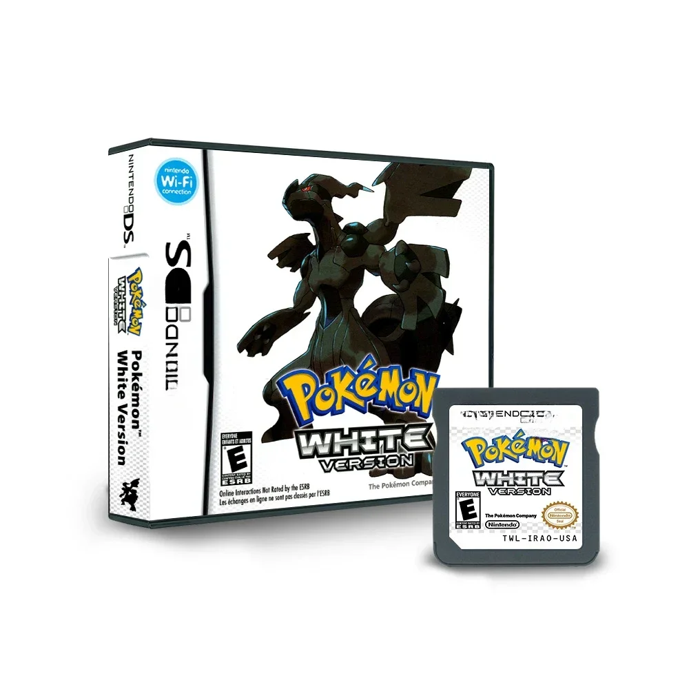 Karta do gry NDS Pokemon pojedyncza karta czarne pudełko wersja amerykańska Cartoon angielski R4 kolekcja gier chłopiec prezenty 3DS