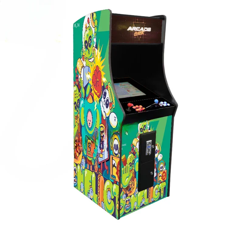 -High Quality Classic Upright Arcade Machine Mame Multi Game Arcade Cabinet Stand Up Video Game Wooden Over 6000 Games