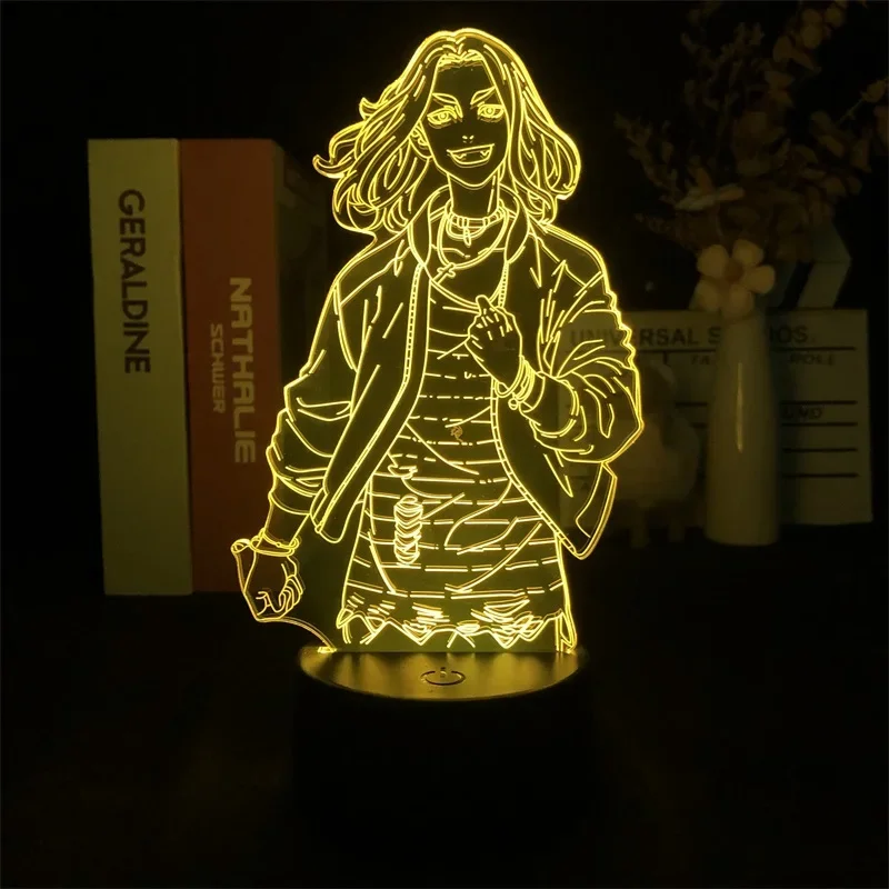 

Micky Tokyo Revengers 3d Night Night Japanese Anime Nightlight Alarm Clock Base Manga Lamp with Remote Touch Sensor Table Lamps