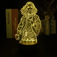 Micky Tokyo Revengers 3d Night Night Japanese Anime Nightlight Alarm Clock Base Manga Lamp with Remote Touch Sensor Table Lamps