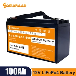 LiFePO4 Battery 12V 100AH-25.6V Lithium Iron Phosphate Battery Higher power Better safety Suitable for a variety of application