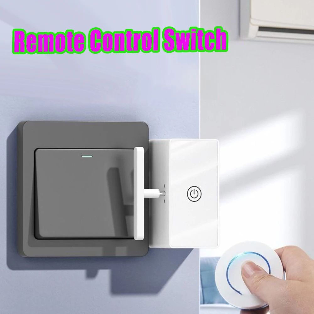 

Беспроводной выключатель света с дистанционным управлением, двухканальный, без проводки, простая установка, мощный умный выключатель для освещения спальни, умный дом, DIY