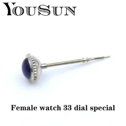 Watch Head Ladies 33 Dial Adjusting The Time Key Button Accessories Silver Gold Rose Gold Repair Tools For Cartier Blue Balloon