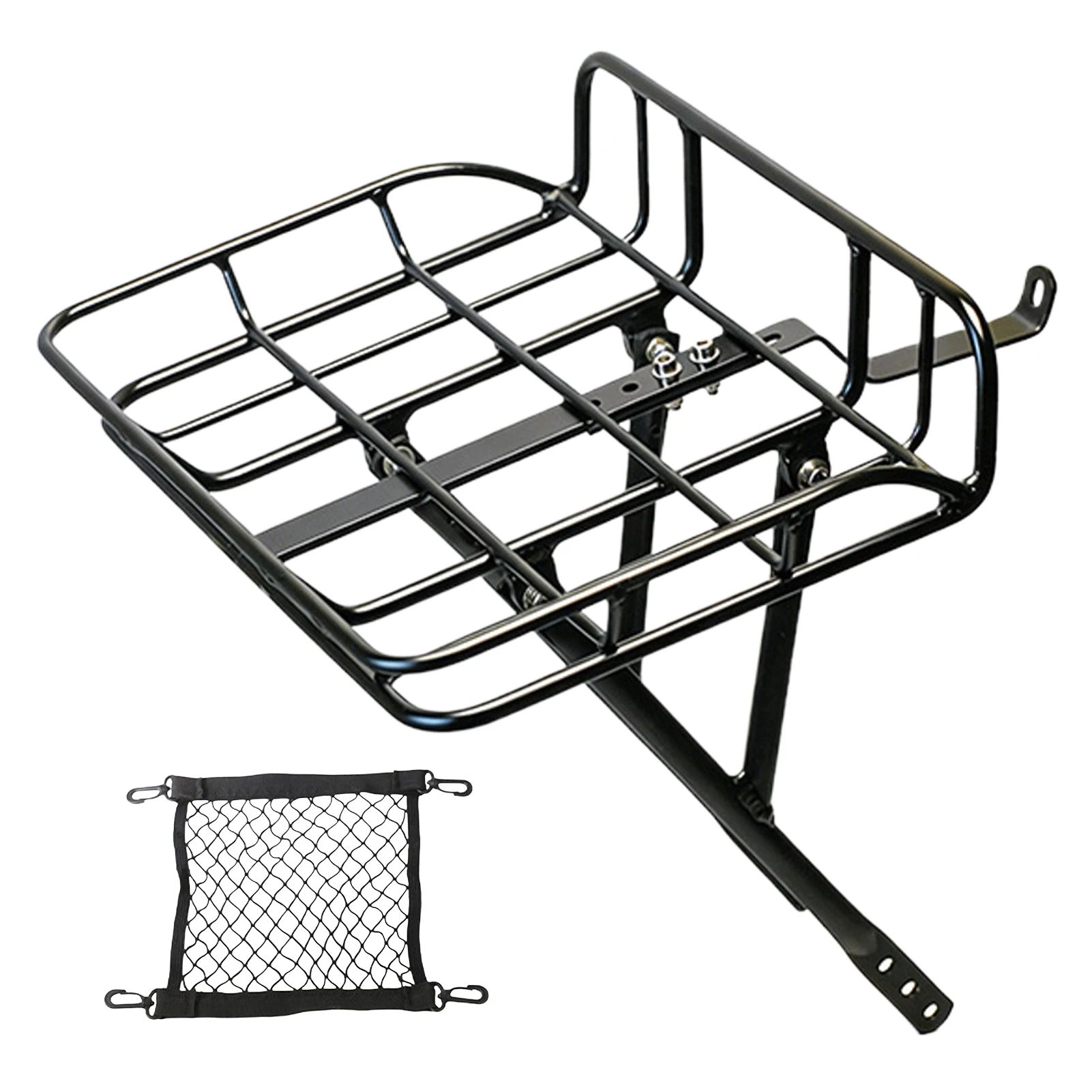 AliExpress NONE Bike Basket Rack Large Front Bicycle Basket With Struts Front Mount Detachable Aluminium Bike Baskets For Road Mountain Cycling