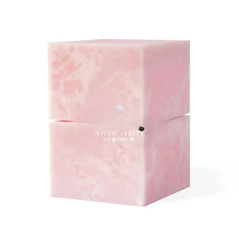 

Italian minimalist pink jade living room luxury stone sofa edge few rotatable marble side table