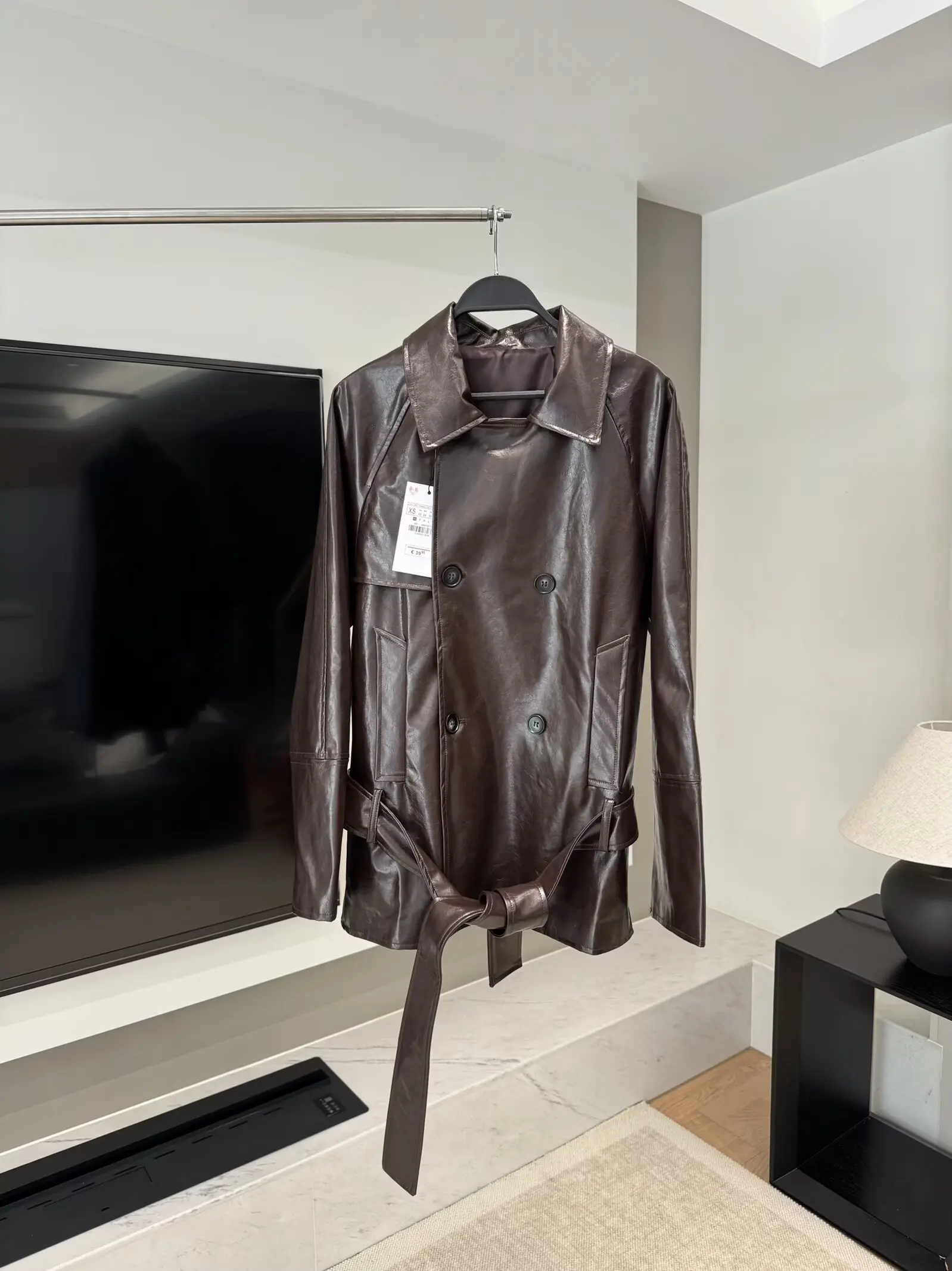 

WOMAN 2026 Spring New Fashionable Casual Artificial Belt Windbreaker Jacket Retro Loose Top Fashionable Women's Coat