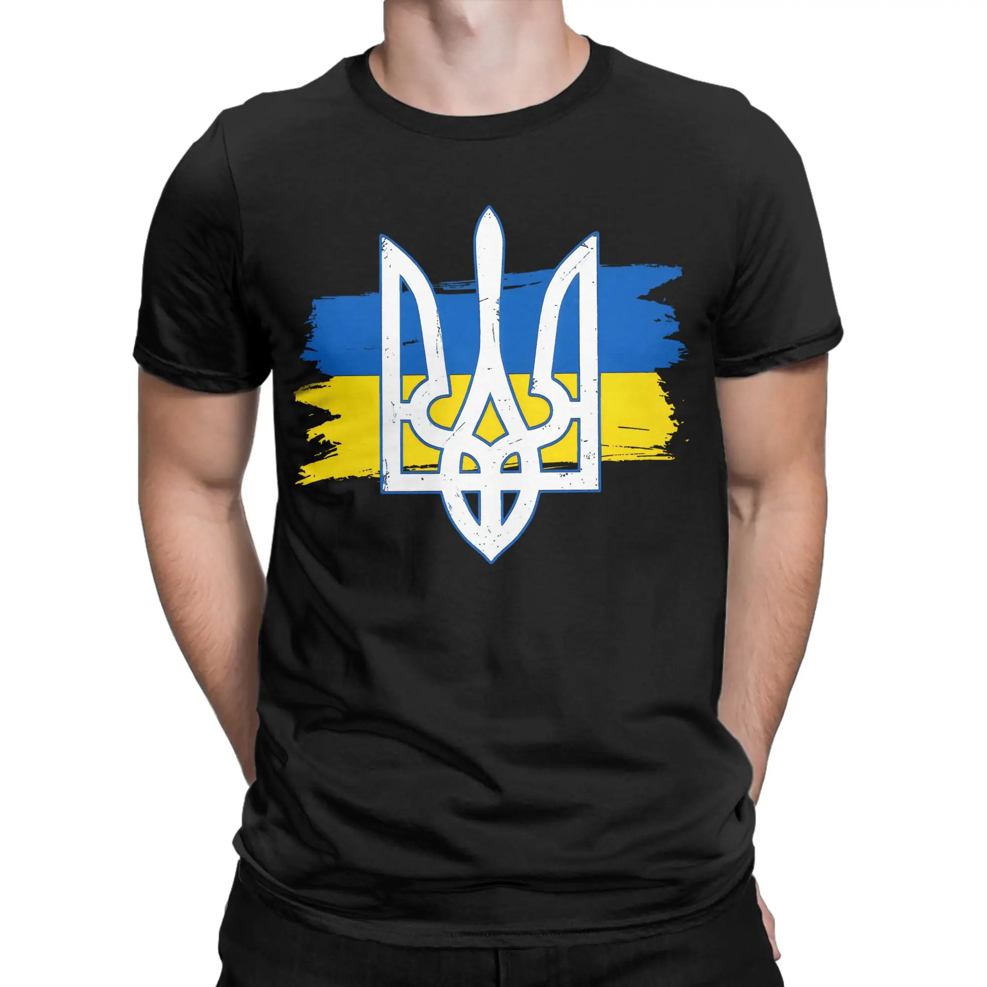 Ukraine Trident Ukraine Flag Symbol T-Shirt Summer T-Shirts 100 Cotton Crew Neck 4XL 5XL 6XL Tees Short Sleeve Y2K Retro Tops