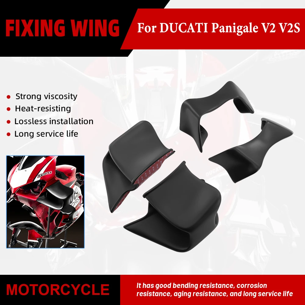 For Ducati Panigale V2 V2S 2020-2024 21 22 23 Motorcycle Fixed Wing New Kit, Pneumatic Windshield Wing, Side Spoiler, Side Wing