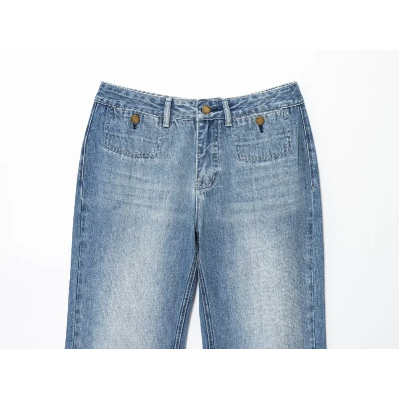 Pantaloni jeans da donna Streetwear Pantaloni larghi oversize da donna Pantaloni da strada con gamba alla moda Harajuku Estate Y2k Denim skinny