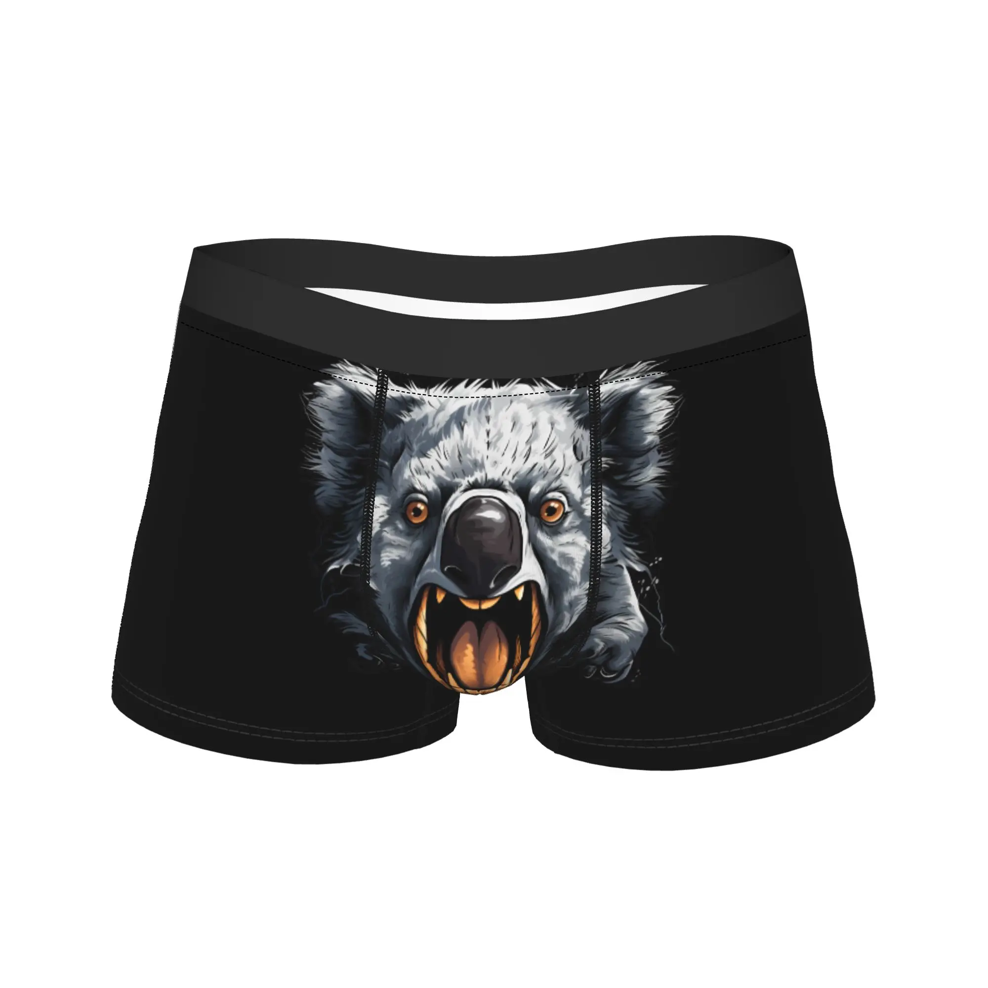 

Koala Big Mouth fang cute Underwear Breathable Underpants Printing Shorts Briefs For Men 3D Pouch Oversize Trunk