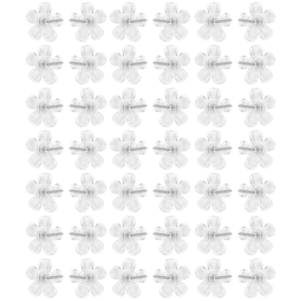 100 قطعة دبابيس ضغط شفافة مسامير إبهام شفافة للوحة الفلين نشرة خريطة المسامير الزخرفية مكتب صغير التموين مكتب منزلي #5