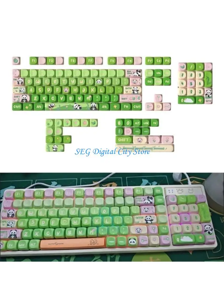 

U75B MOA Height Keycaps 131Piece Heat Sublimated PBT Colorful Candy Bear Keycaps Set