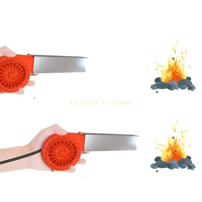 A2BE Portable USB 5V BBQ Fan Adjustable Speed BBQ Blower Fan Starter Cooking Fan