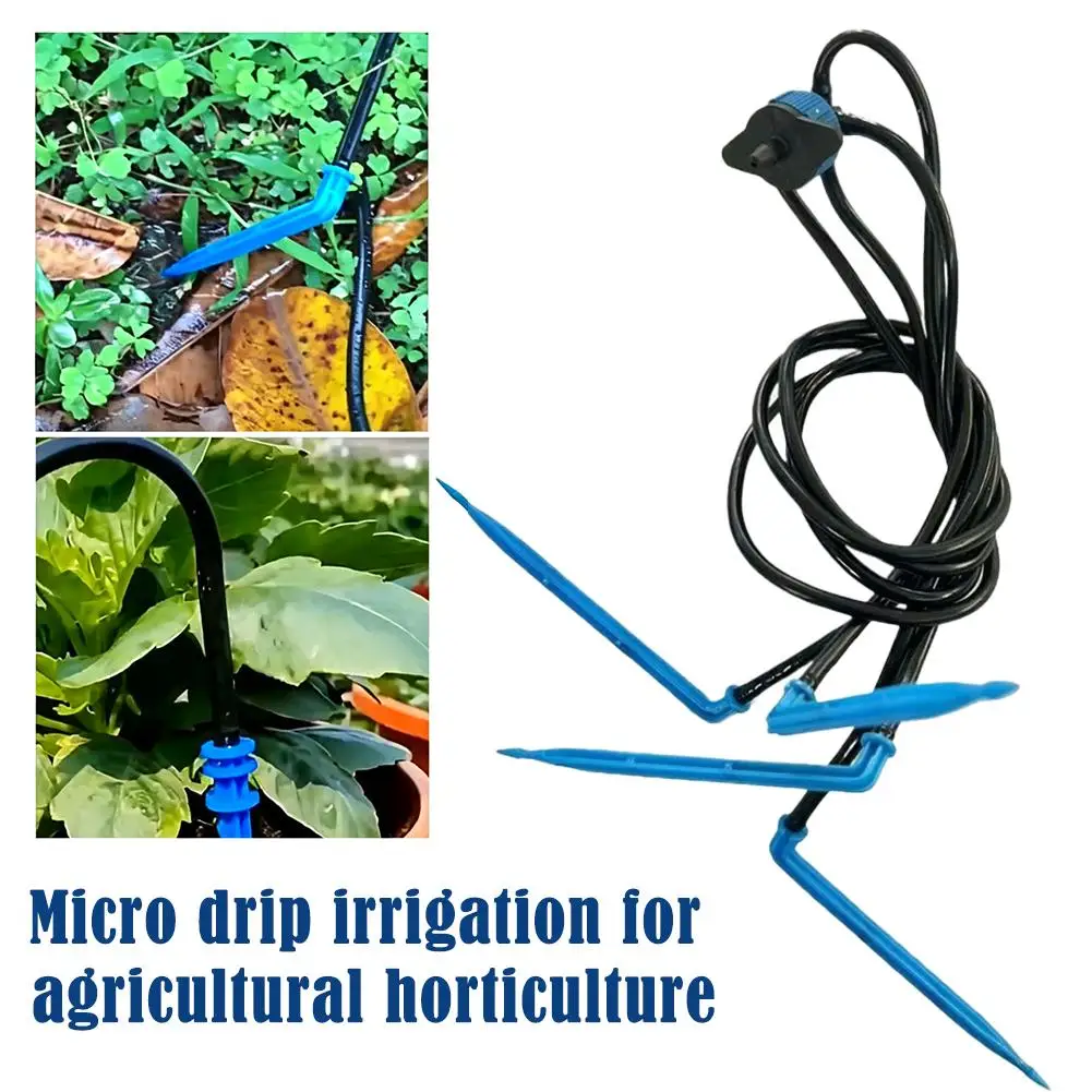 Kit d'irrigation goutte-à-goutte réglable à 4 voies avec micro-asperseurs pour plantes en pot de jardin et arbres fruitiers de serre