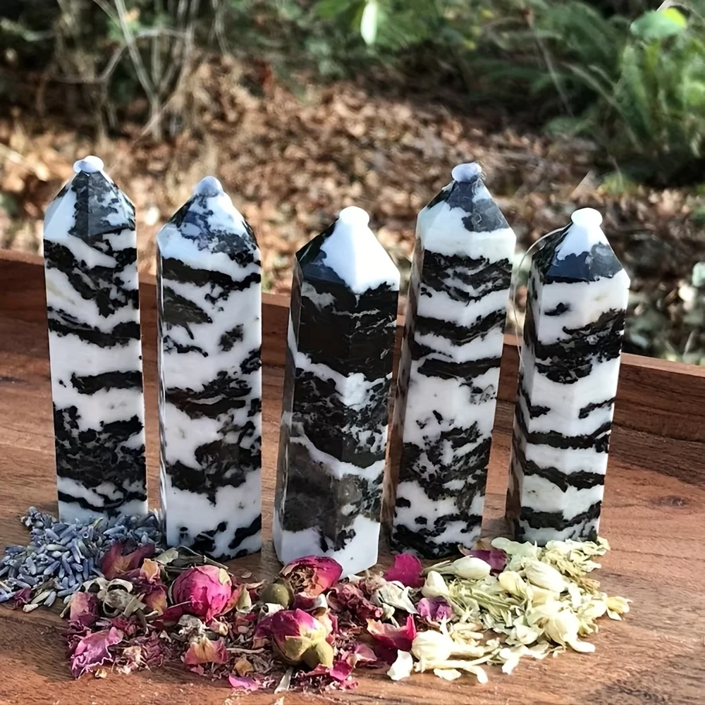 1pc Zebra Jasper Towers - Unique Specimen for Home Decor, Educational Use & Crystal Lover Gifts,