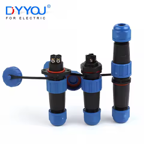 LP/SP16 Nut/Flange/Docking Plug Socket IP68 Waterproof Connector 2/3/4 Pin Without Welding Screw type Male Female Quick Wiring