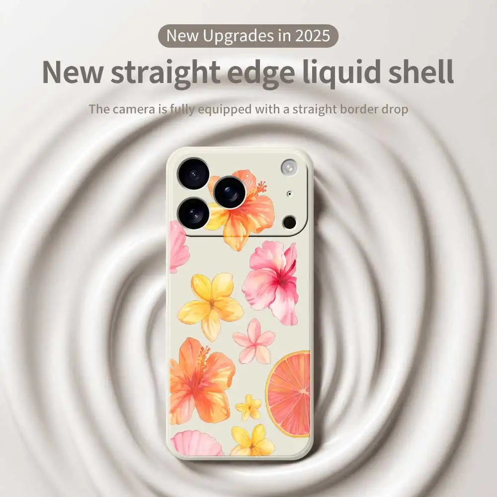 حافظة حماية للهاتف المحمول على شكل زهرة لهاتف آيفون 17 برو ماكس 17 اير 16 15 14Plus 13 12 Pro Max XS Max 16E غطاء ناعم من السيليكون