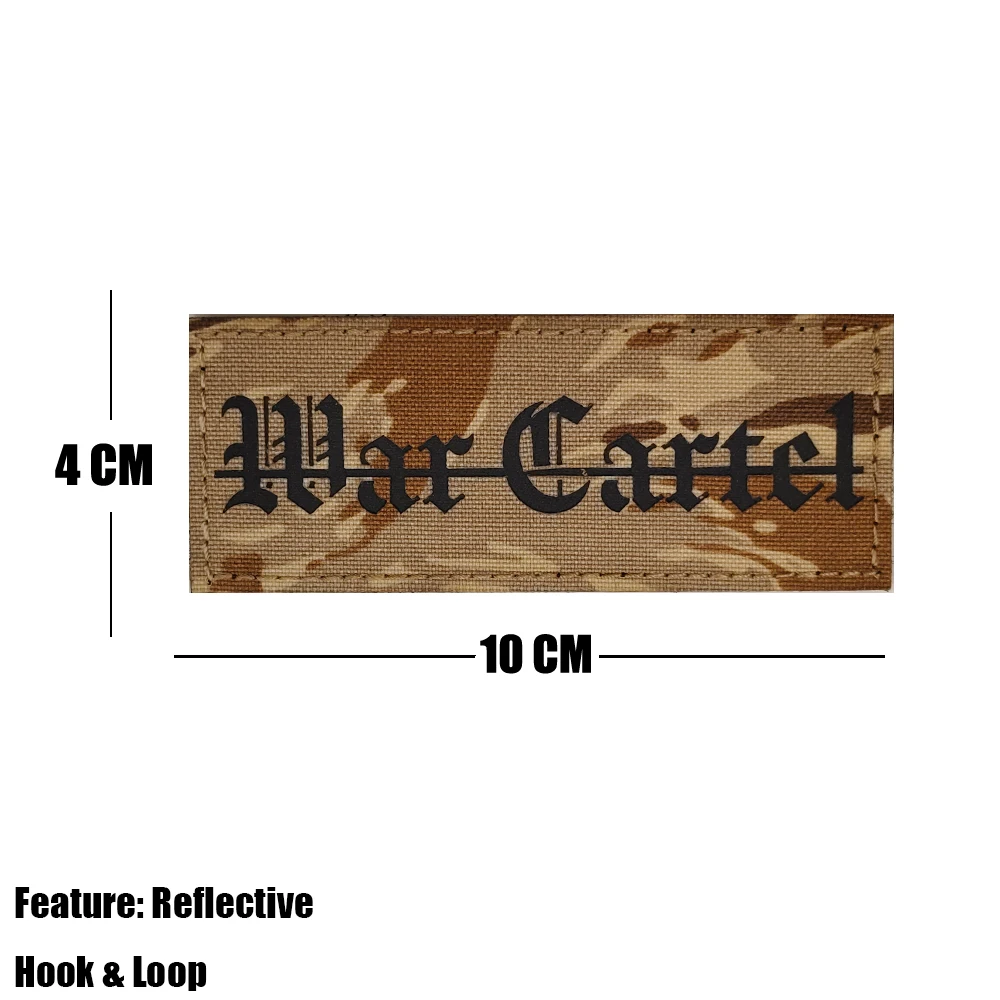War Cartel Reflective IR Patches Laser-cutting Night Recognition Tactical Patches With Hook&Loop Backing For Jacket Shoulder