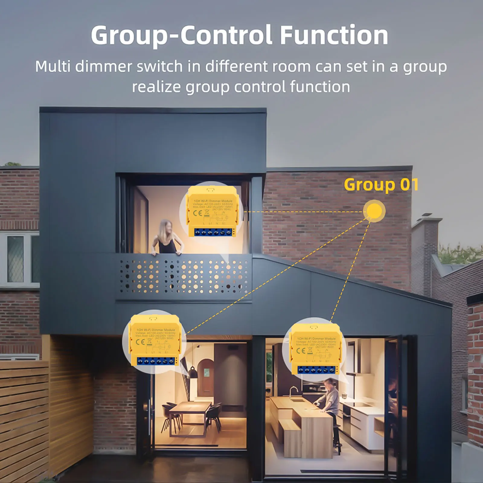 Group Control Function Smart Dimmer APP Voice Control Countdown Product Name Remote Control Group Control Function