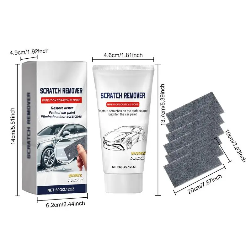 Car Scratch Repair Vehicle Scratch Remover With Cloth Scratch Eraser Removal User-Friendly Practical Scratch Repairing Polishing